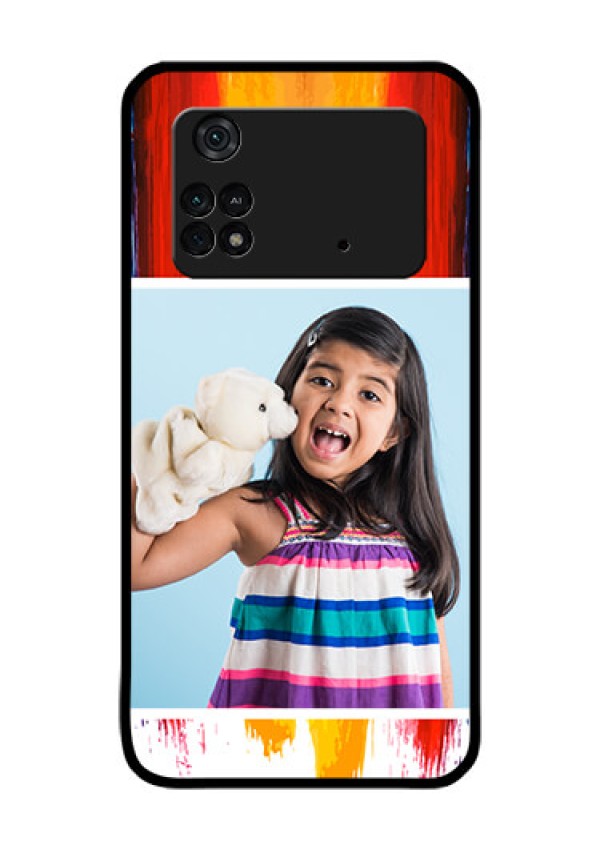 Poco M4 Pro 4G Personalized Glass Phone Case - Multi Color Design