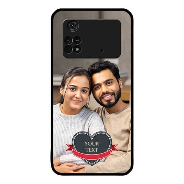 Poco M4 Pro 4G Custom Glass Phone Case - Just Married Couple Design Poco M4 Pro 4G Custom Glass Phone Case - Just Married Couple Design