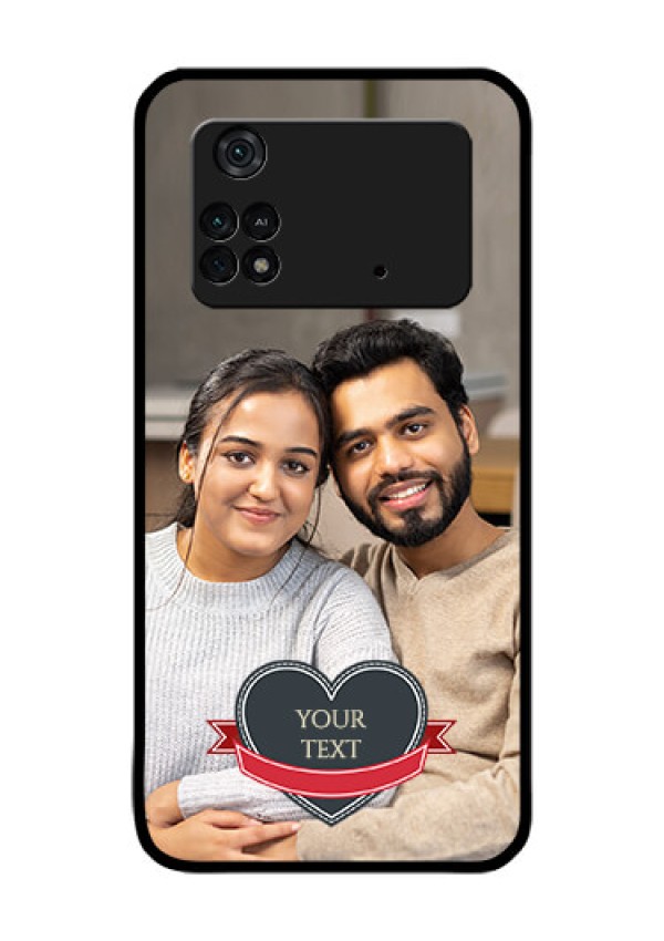 Poco M4 Pro 4G Custom Glass Phone Case - Just Married Couple Design