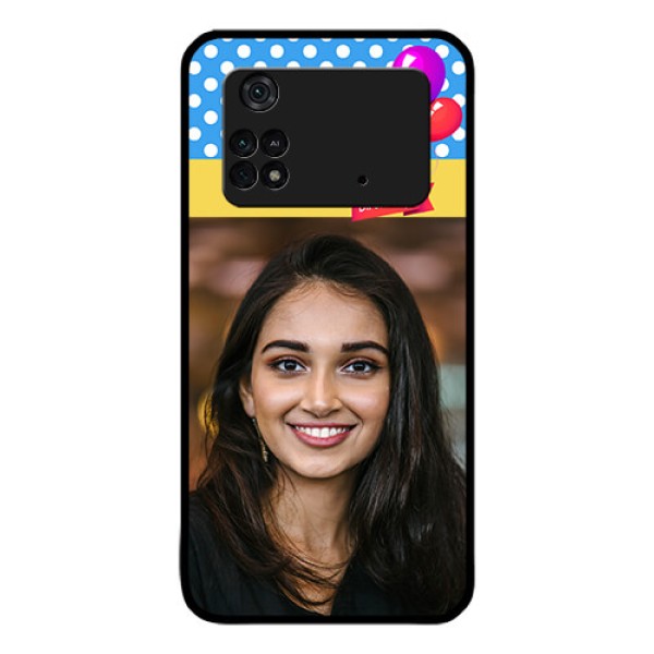 Poco M4 Pro 4G Custom Glass Mobile Case - Happy Birthday Design