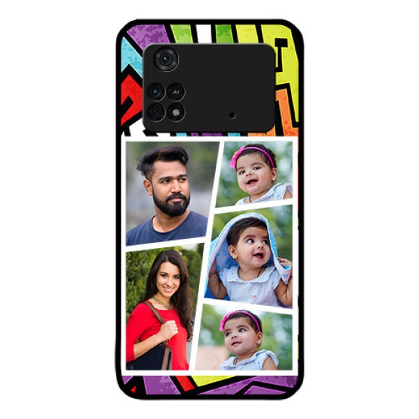 Poco M4 Pro 4G Custom Glass Phone Case - Graffiti pattern Design