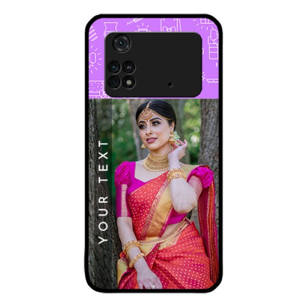 Poco M4 Pro 4G Custom Glass Mobile Case - Birthday Icons Design