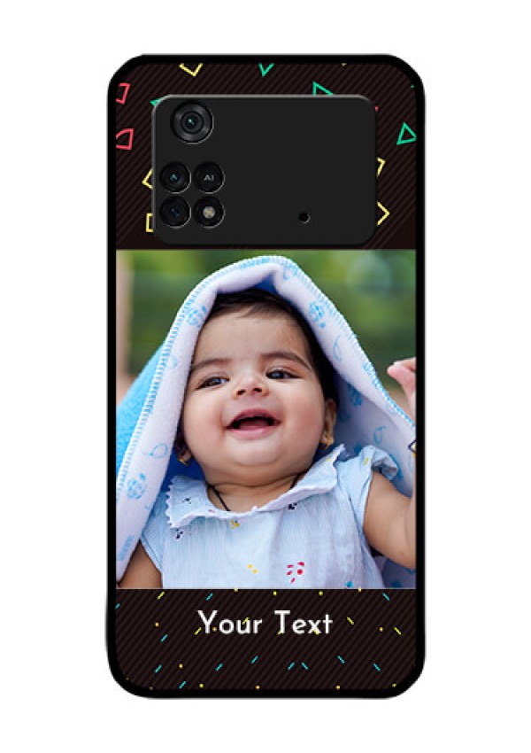 Poco M4 Pro 4G Custom Glass Phone Case - with confetti birthday design