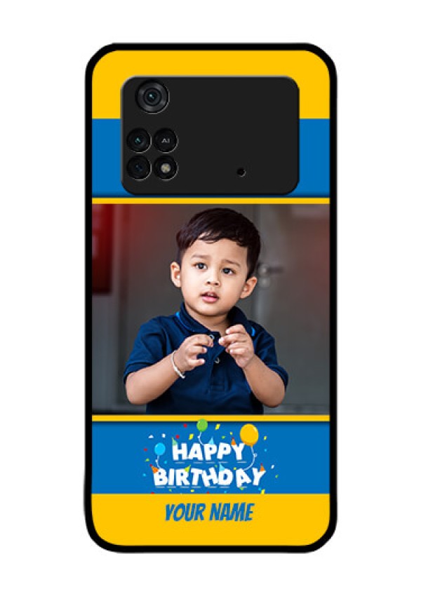 Poco M4 Pro 4G Custom Glass Mobile Case - Birthday Wishes Design