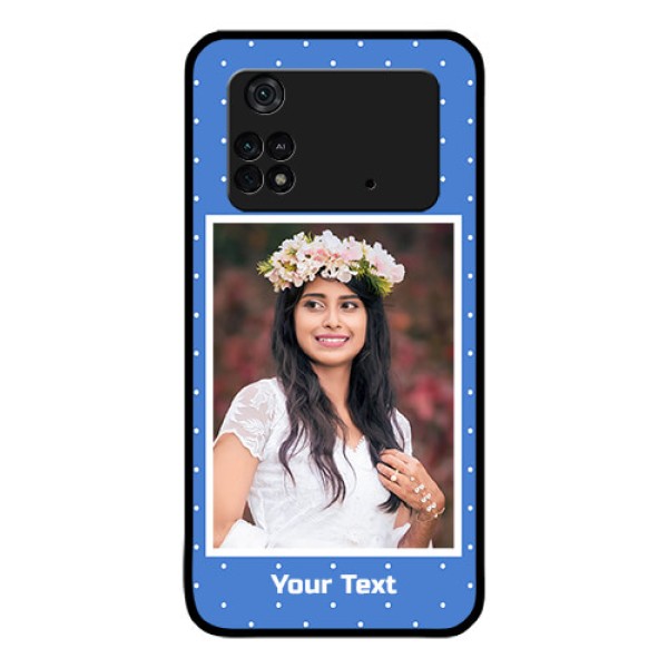 Poco M4 Pro 4G Photo Printing on Glass Case - Polka dots design