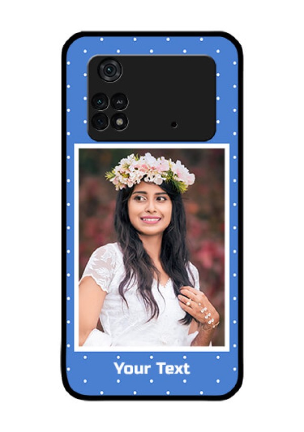 Poco M4 Pro 4G Photo Printing on Glass Case - Polka dots design