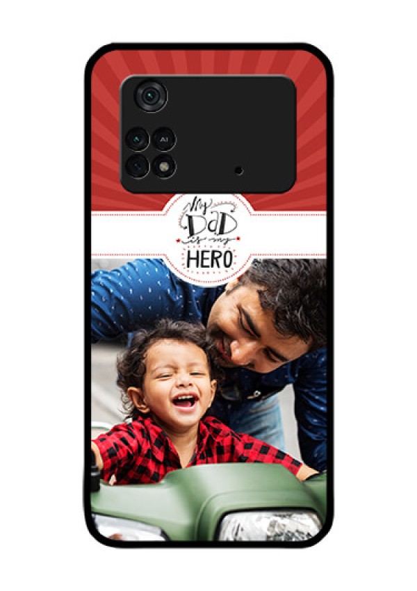 Poco M4 Pro 4G Photo Printing on Glass Case - My Dad Hero Design