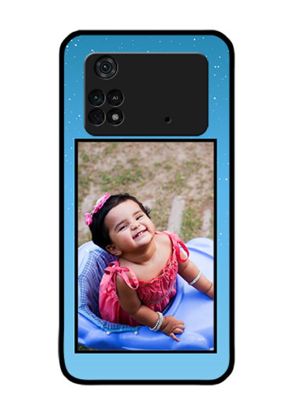Poco M4 Pro 4G Custom Glass Mobile Case - Wave Pattern Colorful Design
