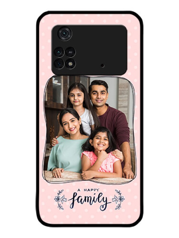 Custom Poco M4 Pro 4G Custom Glass Phone Case - Family with Dots Design