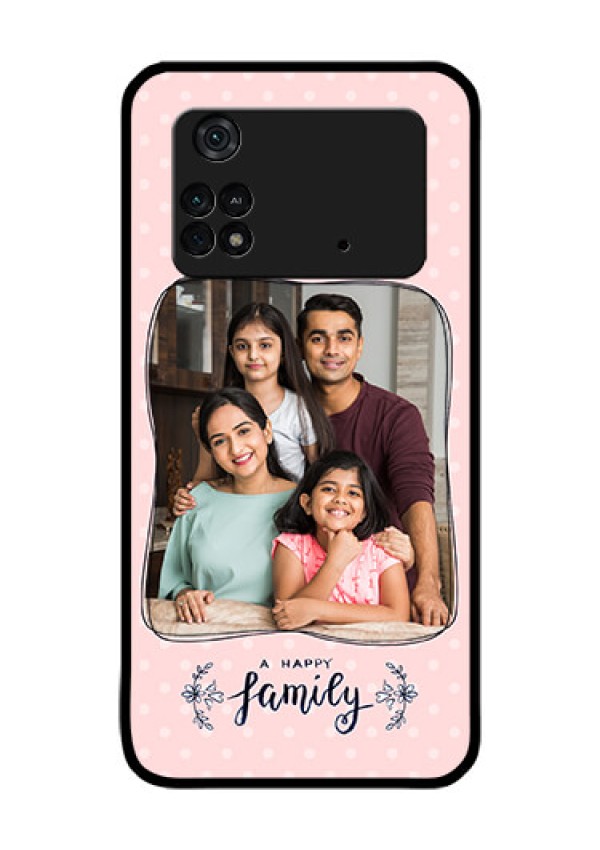 Poco M4 Pro 4G Custom Glass Phone Case - Family with Dots Design