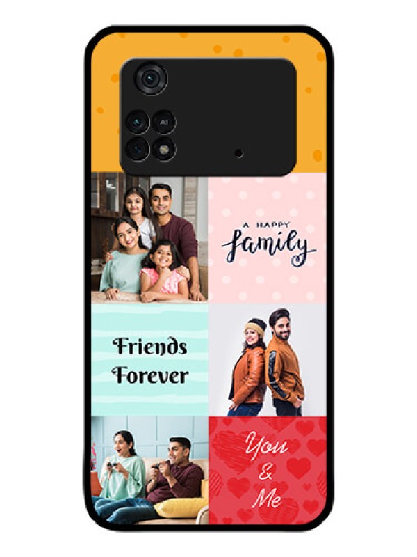 Custom Poco M4 Pro 4G Personalized Glass Phone Case - Images with Quotes Design