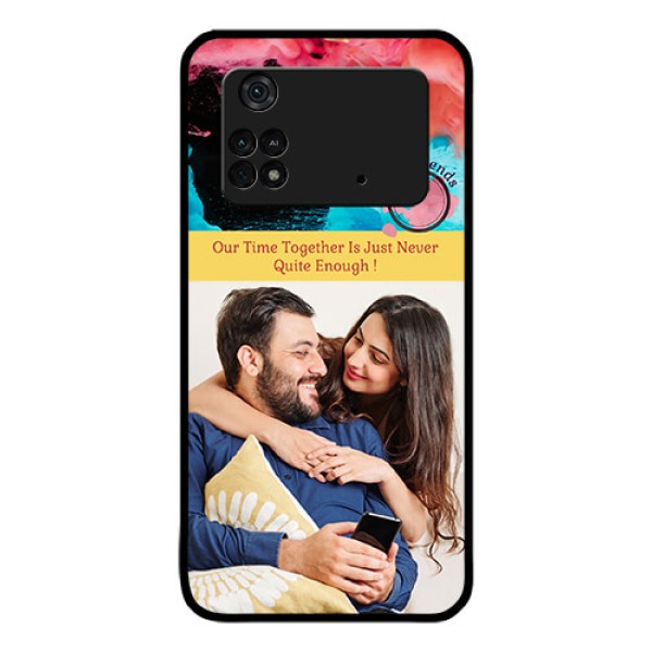Poco M4 Pro 4G Custom Glass Mobile Case - Quote with Acrylic Painting Design