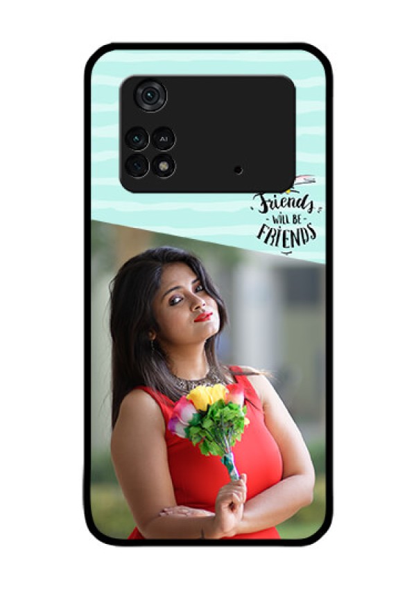 Poco M4 Pro 4G Custom Glass Phone Case - Friends Picture Icon Design