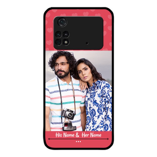 Poco M4 Pro 4G Photo Printing on Glass Case - Simple Love Design