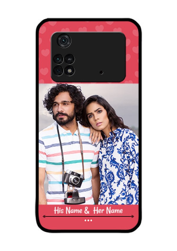 Poco M4 Pro 4G Photo Printing on Glass Case - Simple Love Design