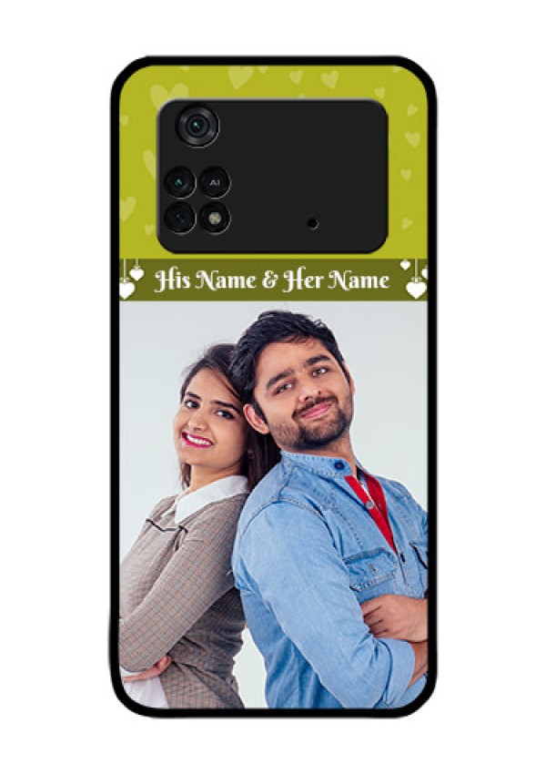 Poco M4 Pro 4G Custom Glass Phone Case - You & Me Heart Design