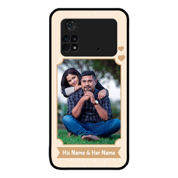 Poco M4 Pro 4G Custom Glass Phone Case - with confetti love design