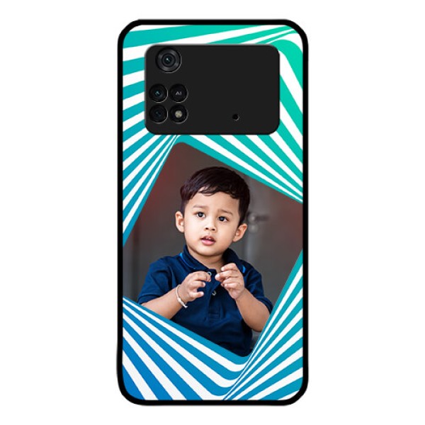 Poco M4 Pro 4G Personalized Glass Phone Case - Abstract Spiral Design
