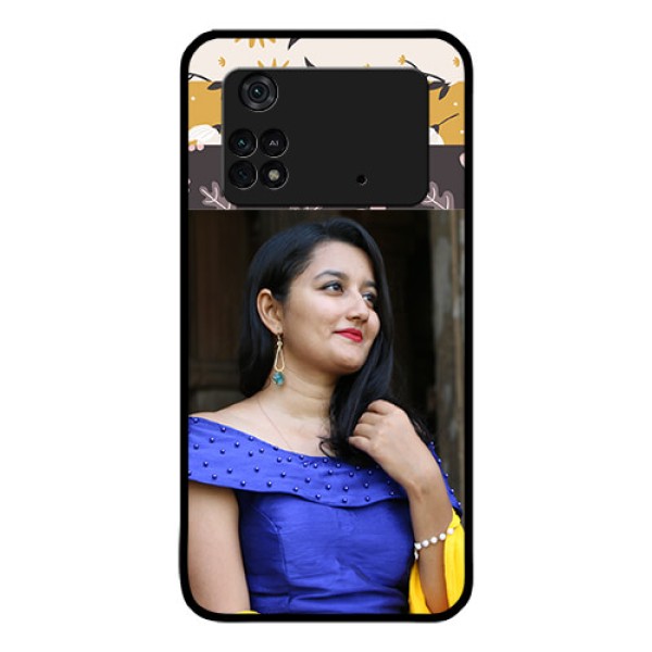 Poco M4 Pro 4G Custom Glass Phone Case - Stylish Floral Design
