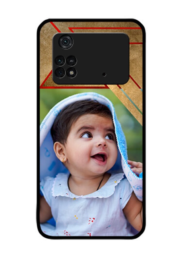 Poco M4 Pro 4G Personalized Glass Phone Case - Gradient Abstract Texture Design