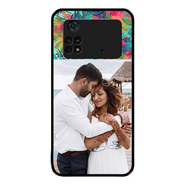 Poco M4 Pro 4G Photo Printing on Glass Case - Watercolor Floral Design Poco M4 Pro 4G Photo Printing on Glass Case - Watercolor Floral Design