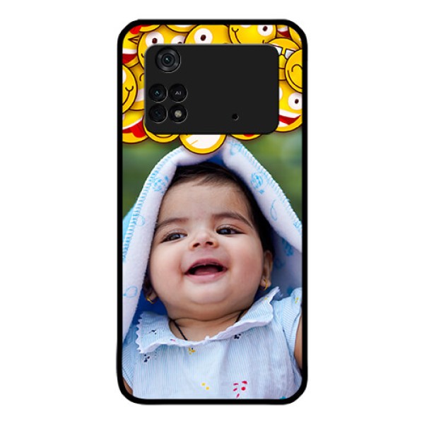 Poco M4 Pro 4G Custom Glass Mobile Case - with Smiley Emoji Design