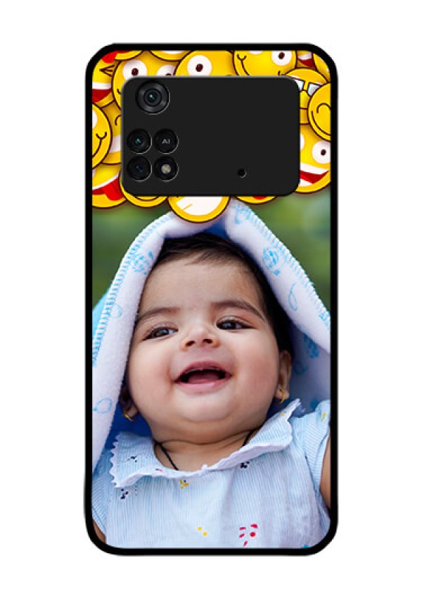 Poco M4 Pro 4G Custom Glass Mobile Case - with Smiley Emoji Design