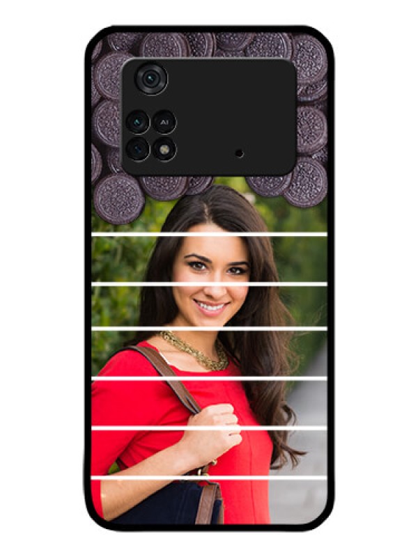 Custom Poco M4 Pro 4G Custom Glass Phone Case - with Oreo Biscuit Design