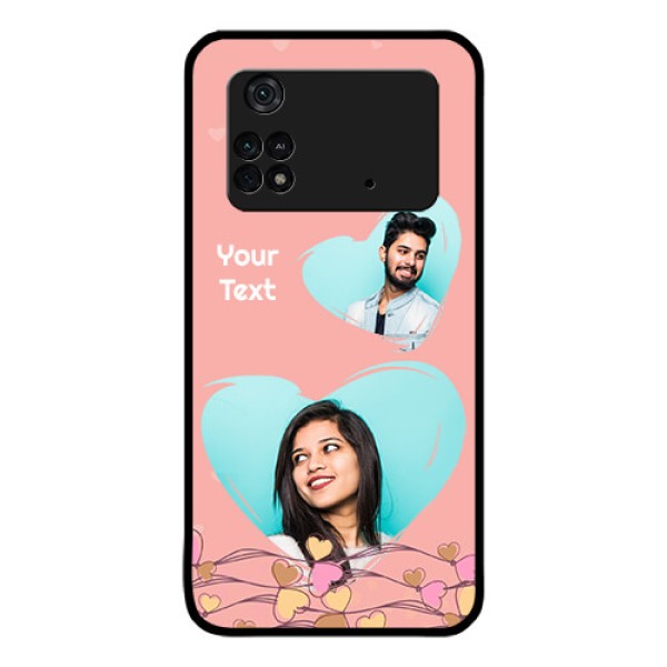 Poco M4 Pro 4G Custom Glass Mobile Case - Love Doodle Design