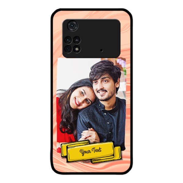 Poco M4 Pro 4G Personalized Glass Phone Case - Marble Texture Design