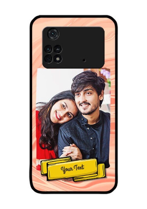 Poco M4 Pro 4G Personalized Glass Phone Case - Marble Texture Design