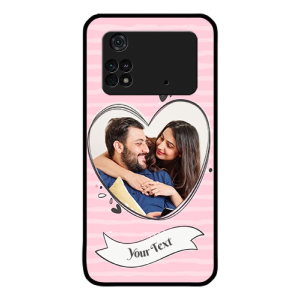 Poco M4 Pro 4G Custom Glass Phone Case - Vintage Heart Design