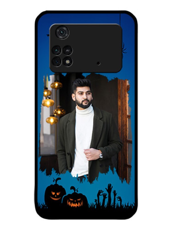 Custom Poco M4 Pro 4G Photo Printing on Glass Case - with pro Halloween design