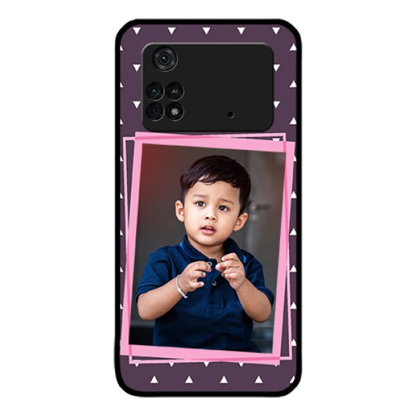 Poco M4 Pro 4G Custom Glass Mobile Case - Triangle Pattern Dotted Design Poco M4 Pro 4G Custom Glass Mobile Case - Triangle Pattern Dotted Design