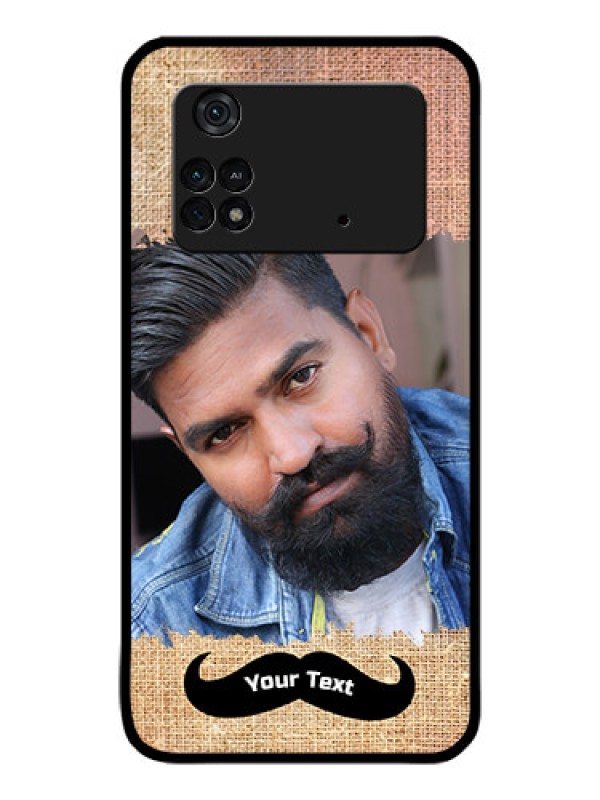 Custom Poco M4 Pro 4G Personalized Glass Phone Case - with Texture Design