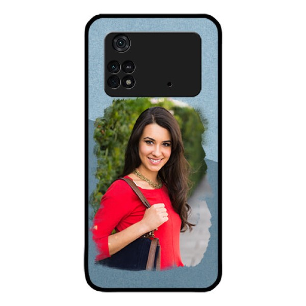 Poco M4 Pro 4G Custom Glass Mobile Case - Grunge Line Art Design