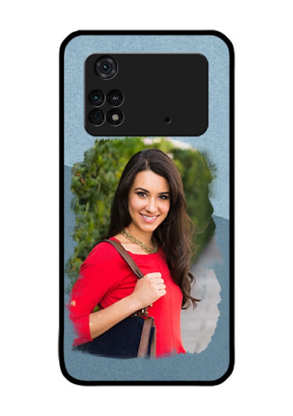 Poco M4 Pro 4G Custom Glass Mobile Case - Grunge Line Art Design
