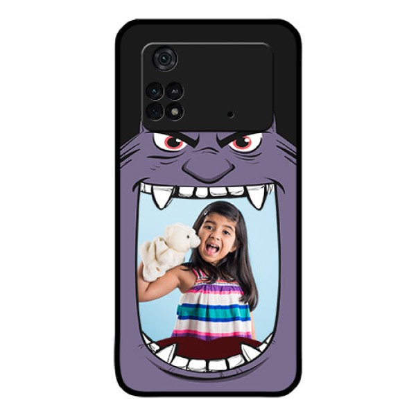 Poco M4 Pro 4G Custom Glass Phone Case - Angry Monster Design