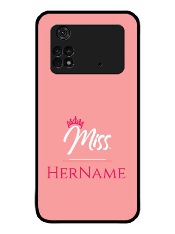 Custom Poco M4 Pro 4G Custom Glass Phone Case Mrs with Name