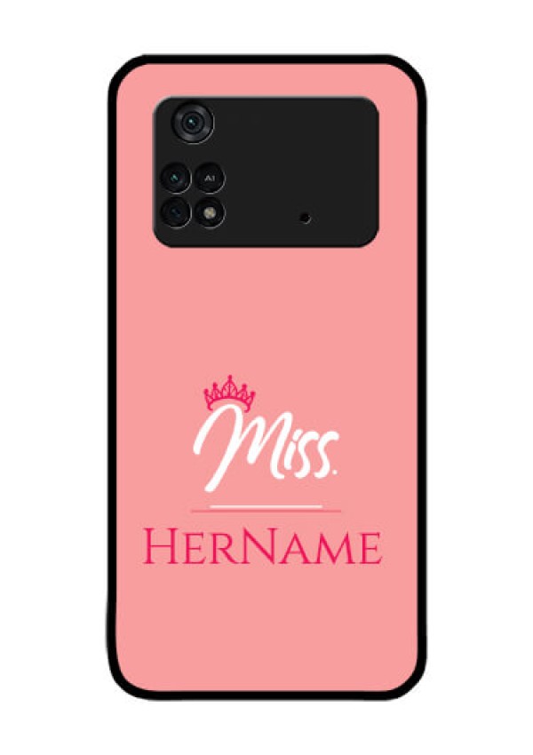 Poco M4 Pro 4G Custom Glass Phone Case Mrs with Name