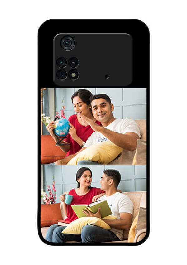 Poco M4 Pro 4G 2 Images on Glass Phone Cover