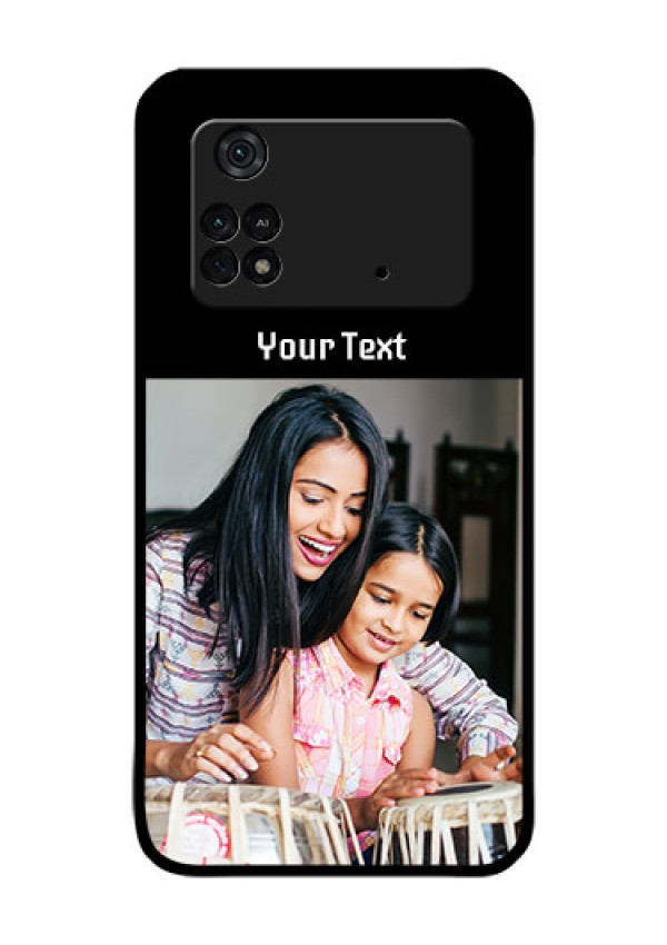 Poco M4 Pro 4G Photo with Name on Glass Phone Case