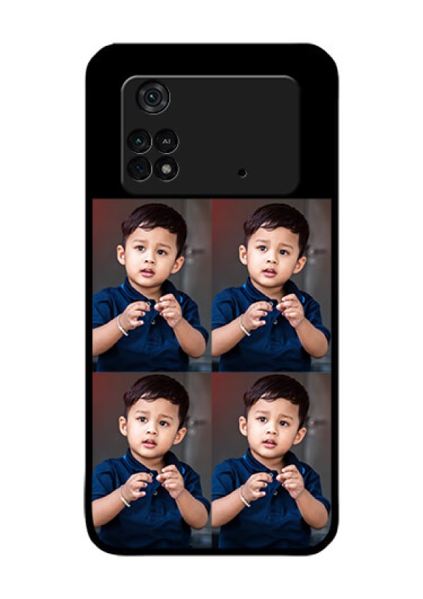 Poco M4 Pro 4G 4 Image Holder on Glass Mobile Cover