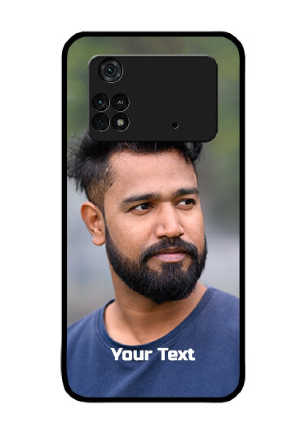 Poco M4 Pro 4G Glass Mobile Cover: Photo with Text
