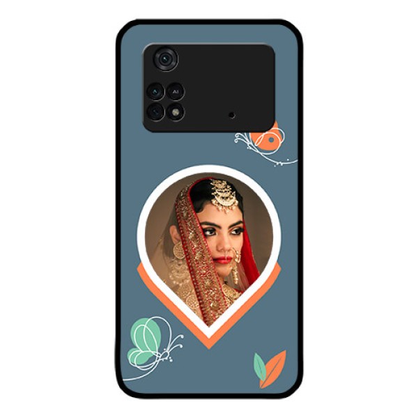 Poco M4 Pro 4G Custom Glass Mobile Case - Droplet Butterflies Design