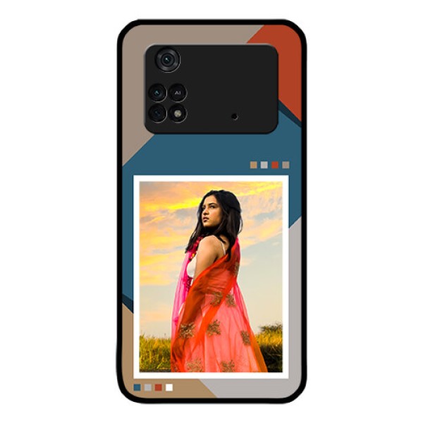 Poco M4 Pro 4G Personalized Glass Phone Case - Retro color pallet Design Poco M4 Pro 4G Personalized Glass Phone Case - Retro color pallet Design