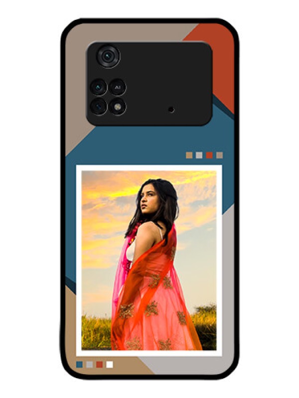 Custom Poco M4 Pro 4G Personalized Glass Phone Case - Retro color pallet Design