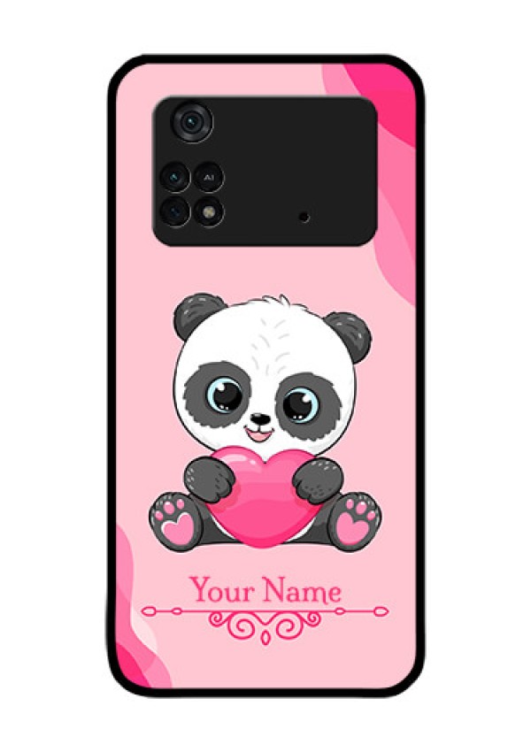 Poco M4 Pro 4G Custom Glass Mobile Case - Cute Panda Design