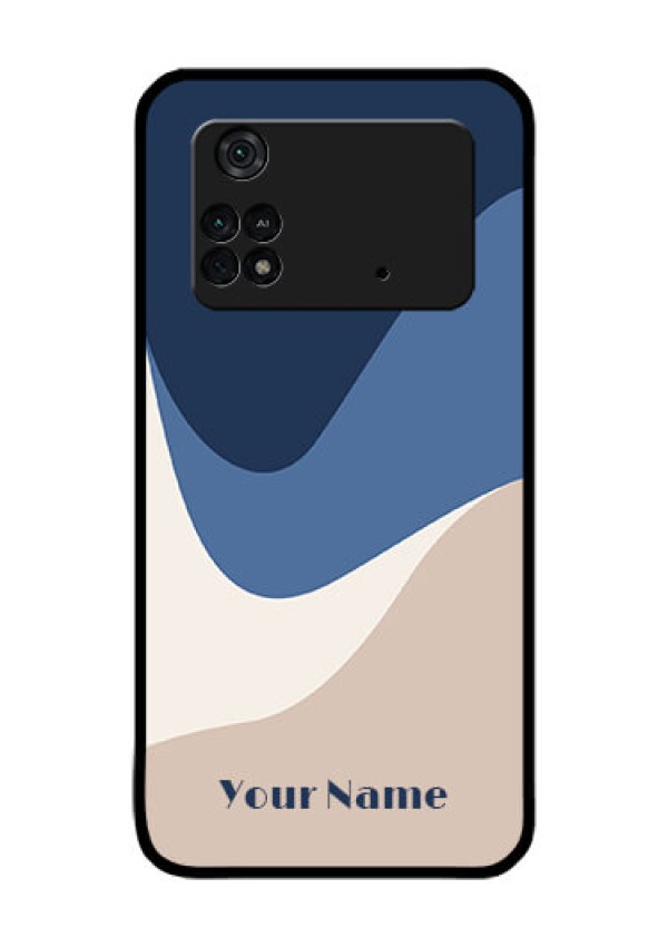 Poco M4 Pro 4G Custom Glass Phone Case - Abstract Drip Art Design