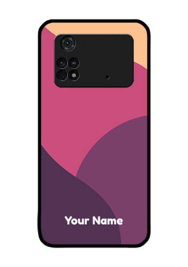 Poco M4 Pro 4G Custom Glass Phone Case - Mixed Multi-colour abstract art Design